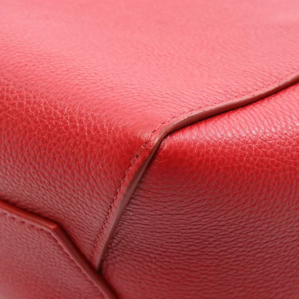 Celine Sangle Bucket Shoulder Bag Leather Red - Picture 6 of 6